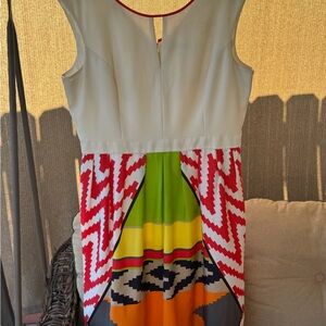 Ellen Tracy Colorful Sleeveless Dress